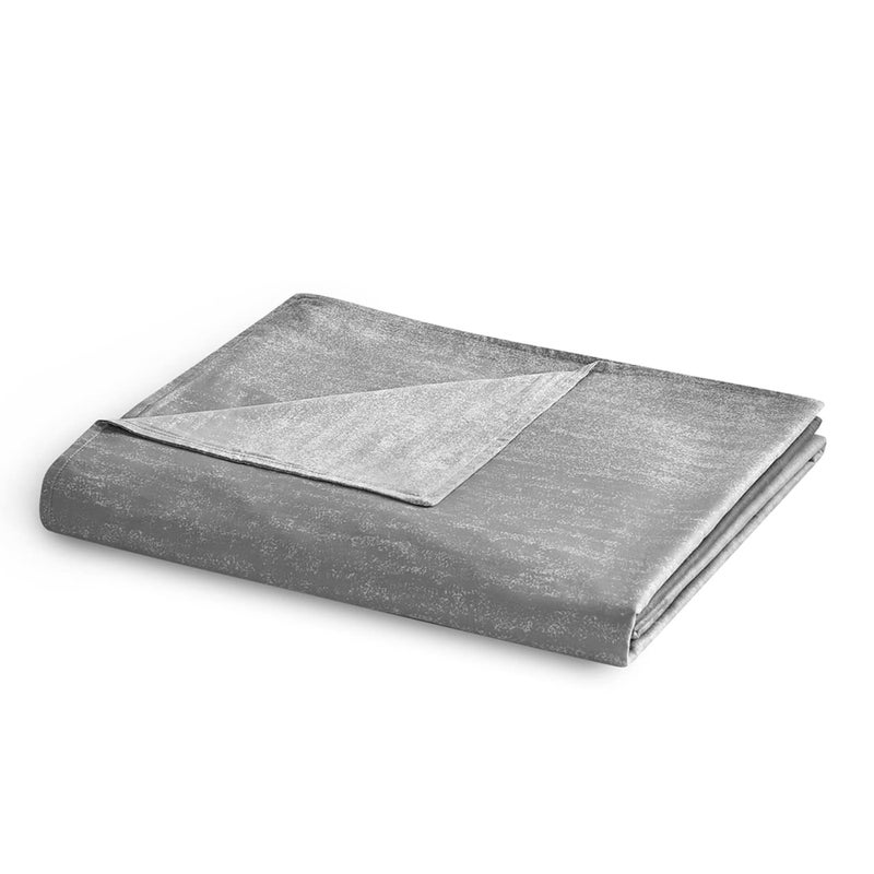 YnM Exclusive Cooling Duvet Cover for Weighted Blankets with 16 Strings (Gradient Dark Grey, 48"x 72") - Image 1